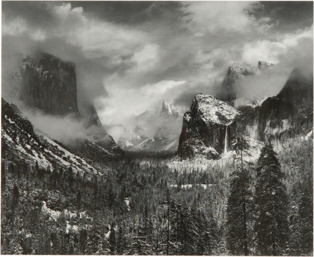 Appraisal: ANSEL ADAMS - CLEARING WINTER STORM YOSEMITE NATIONAL PARK gelatin