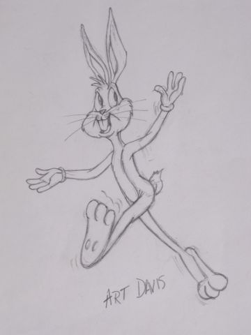 Appraisal: Art Davis Production Drawing Bugs Bunny depicting full figure Bugs