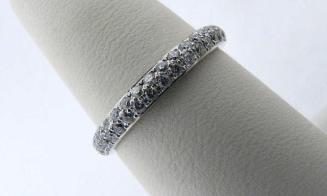 Appraisal: k white gold pave eternity band with ctw of nice