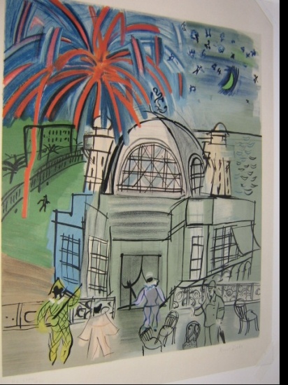 Appraisal: RAOUL DUFY Feux d'artifice Color lithograph x mm x inches