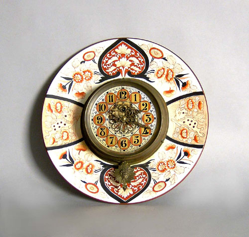 Appraisal: French porcelain mounted gallery clock d together with a Seth