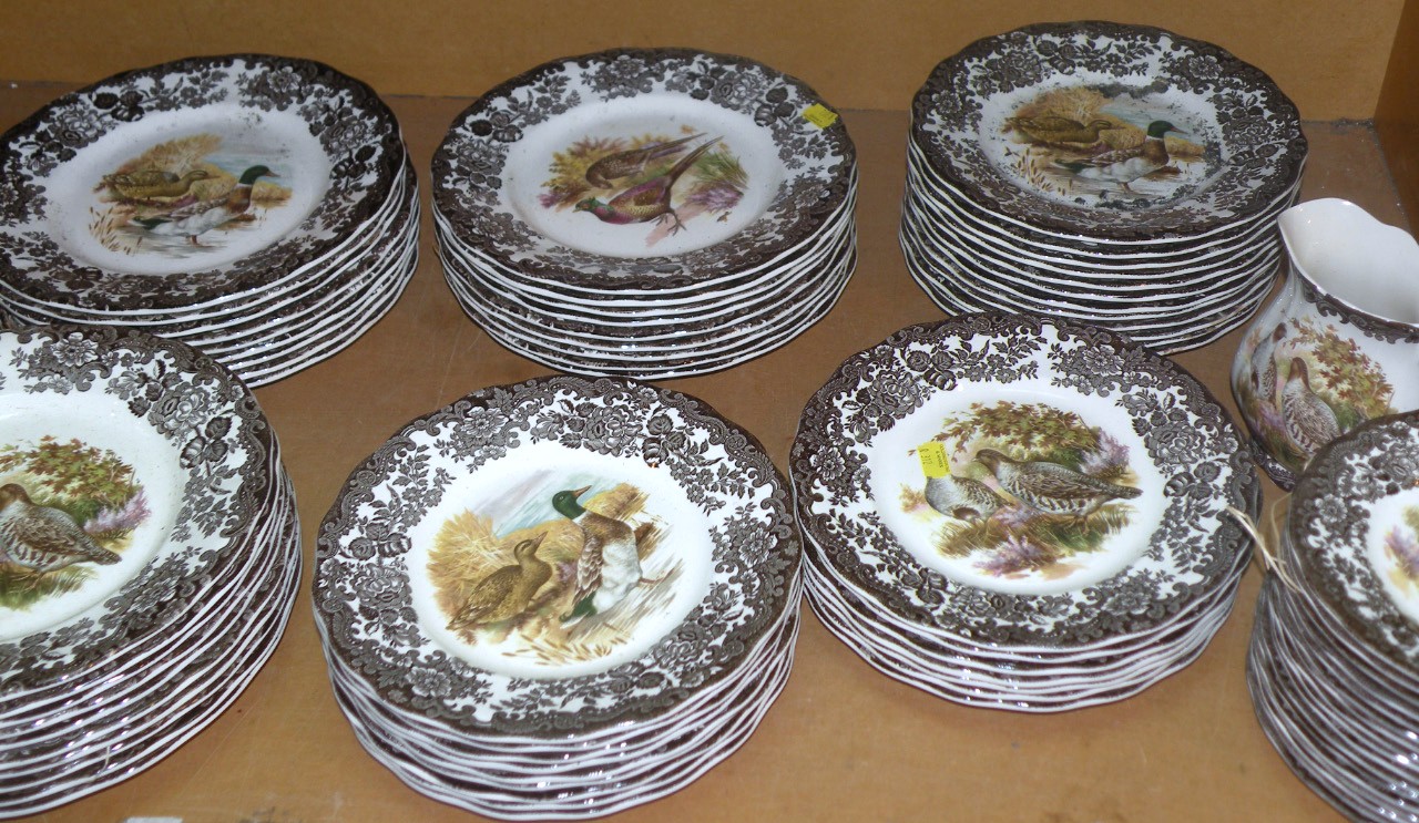 Appraisal: A thC Royal Worcester Palissy game series dinner service to