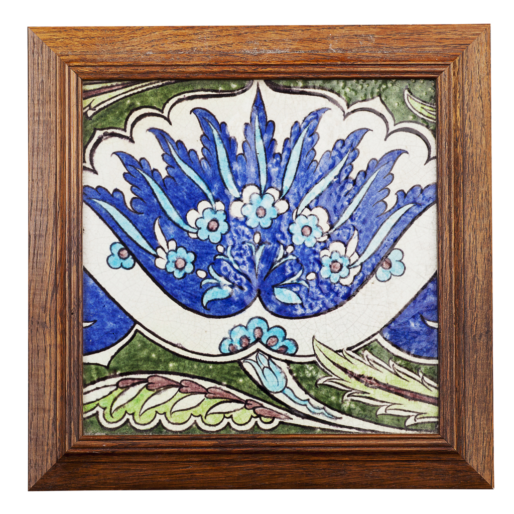 Appraisal: WILLIAM DE MORGAN - 'ARGYLL' CERAMIC TILE CIRCA with reverse