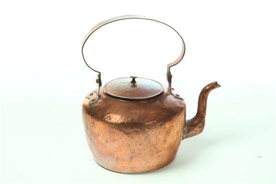 Appraisal: COPPER KETTLE Stamped on the handle for Christopher Raborg Baltimore