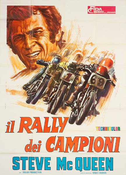 Appraisal: A Steve McQueen two-sheet Italian movie poster for 'Il Rally