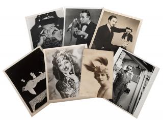 Appraisal: Photographs Vintage Photographs of Magicians some signed s s Over