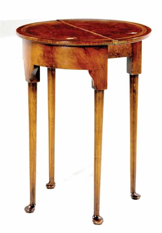 Appraisal: Queen Anne style diminutive mahogany card table late th century