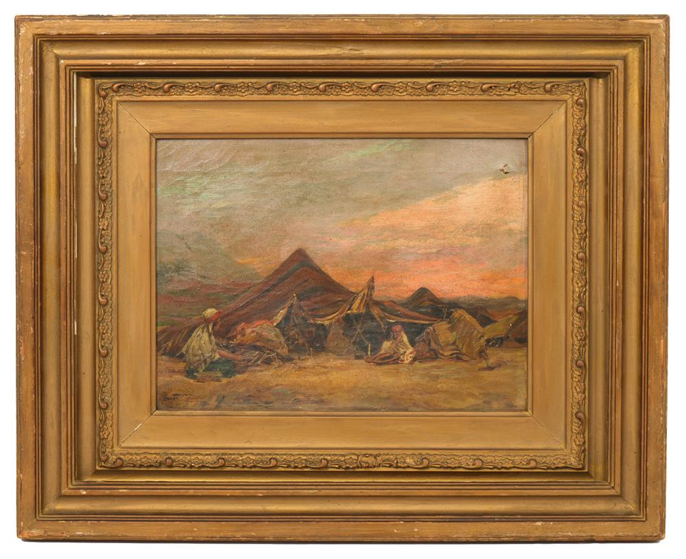 Appraisal: ALBERT GIRARD OIL PAINTING IN GILT WOOD FRAMEAlbert Girard France