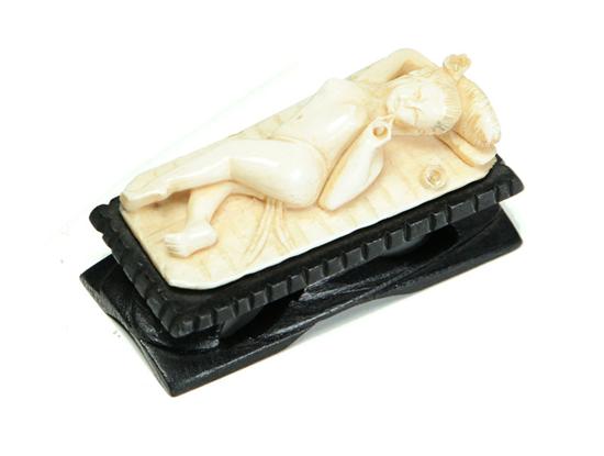 Appraisal: IVORY DOCTOR'S LADY China late th-early th century Reclining nude