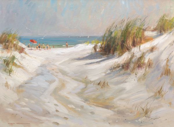 Appraisal: WAYNE MORRELL AMERICAN - x Wingaersheek Dunes July Oil on