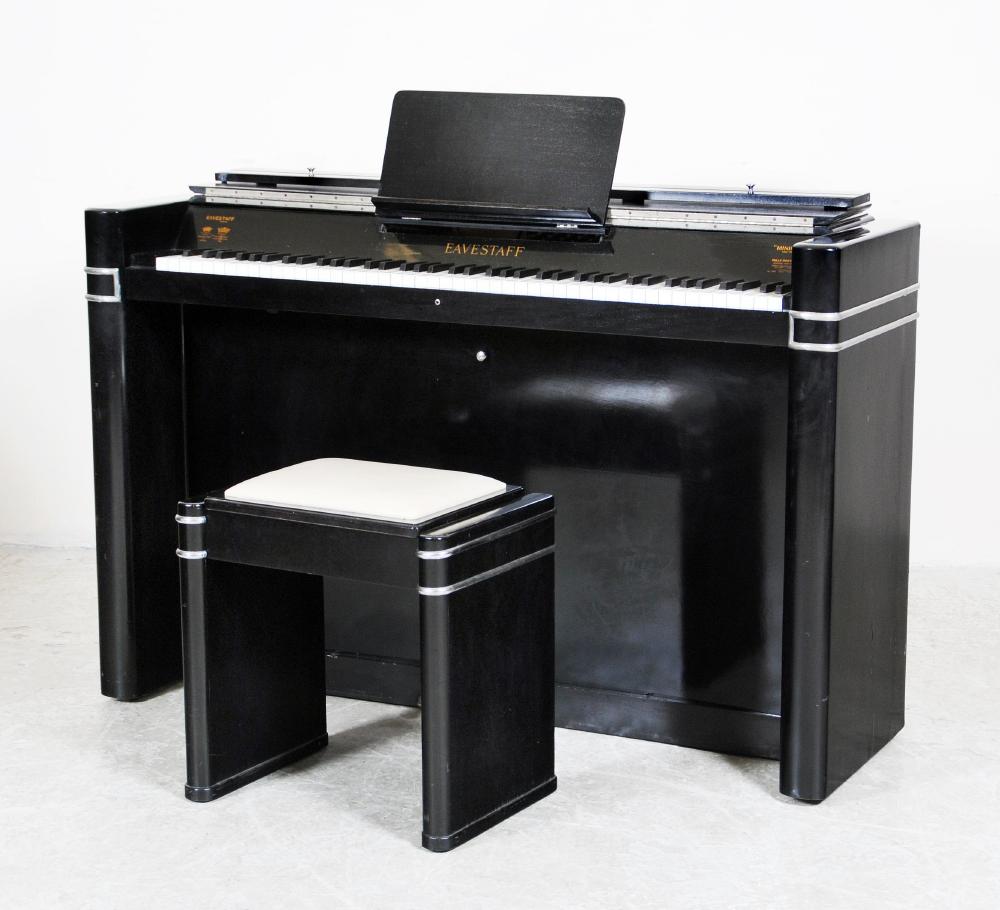 Appraisal: AN ART DECO MINI PIANO by Evestaff in ebonised case