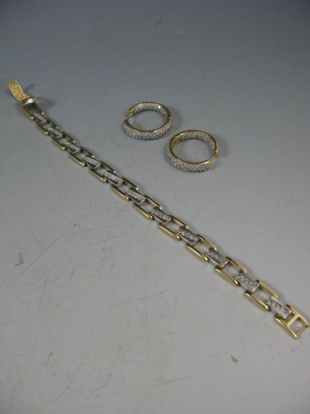 Appraisal: Two KT Yellow Gold and Diamond Items the first a