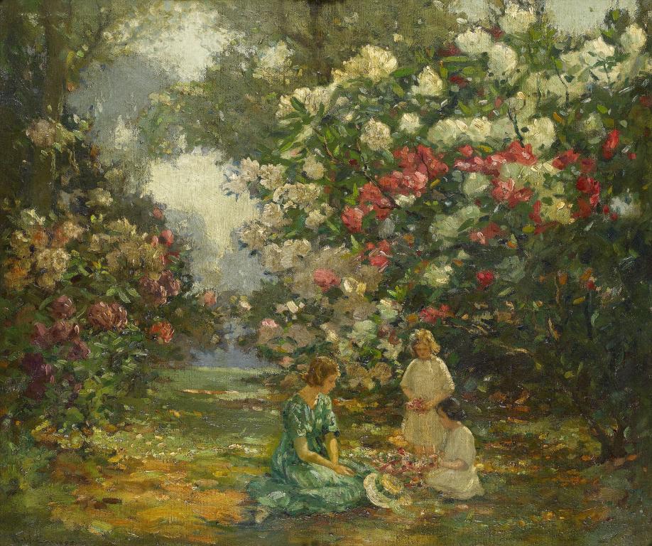 Appraisal: AUGUSTUS WILLIAM ENNESS RBA - SUMMER IN KEW GARDENS signed