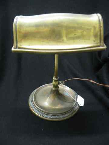 Appraisal: Antique Brass Desk Lamp gooseneck style '' x ''