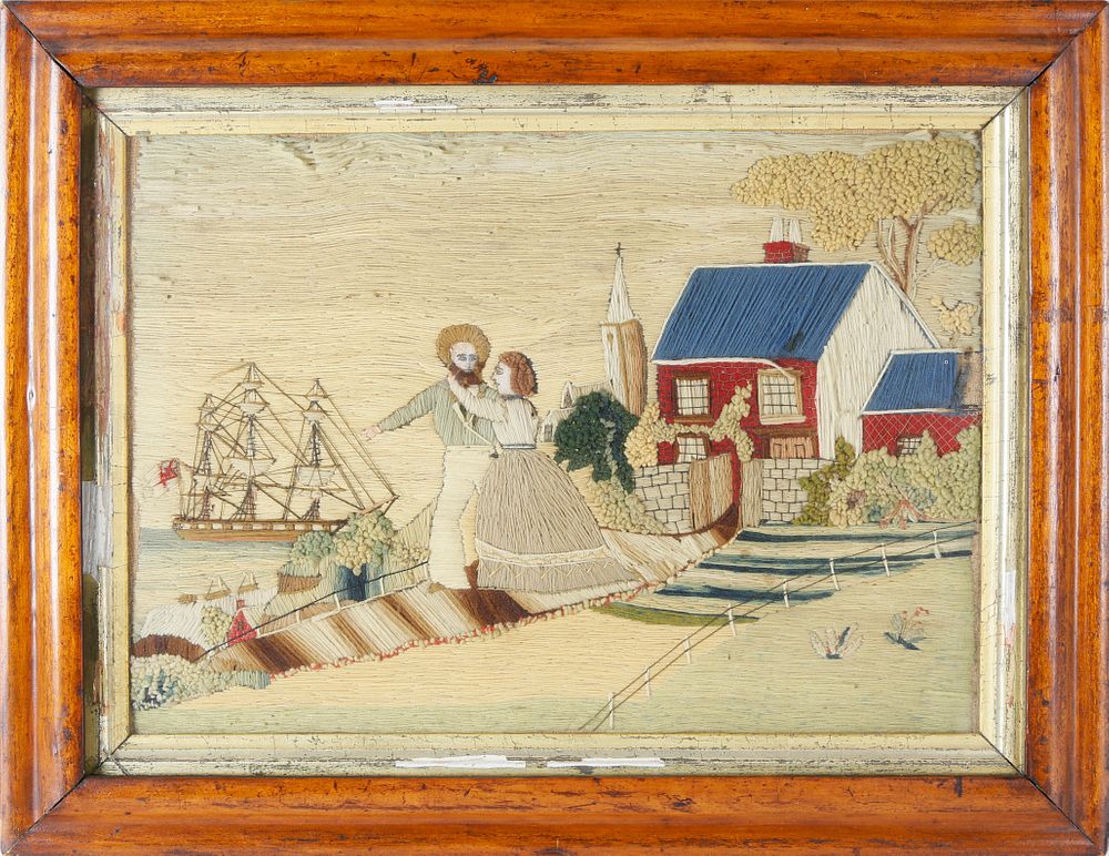 Appraisal: British Sailor's Woolwork A Sailor's Farewell circa British Sailor's Woolwork