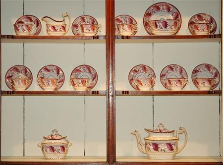 Appraisal: English Pink Lustre Partial Tea Service Estimate -