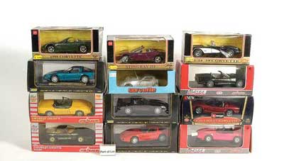 Appraisal: th scale diecast models and kits To include Bburago Maisto