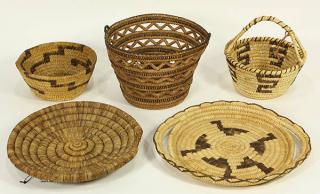 Appraisal: lot of Native American Southwestern baskets lot of Native American