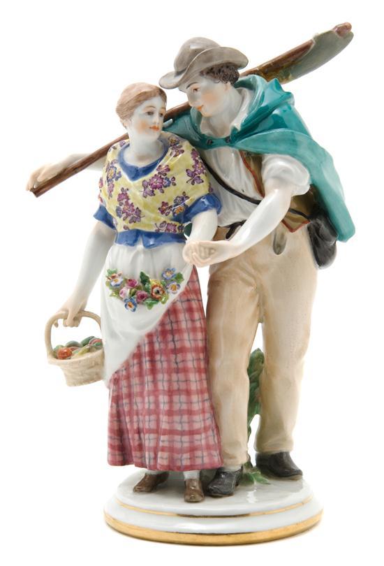 Appraisal: A Meissen Porcelain Figural Group depicting the woodsman and the