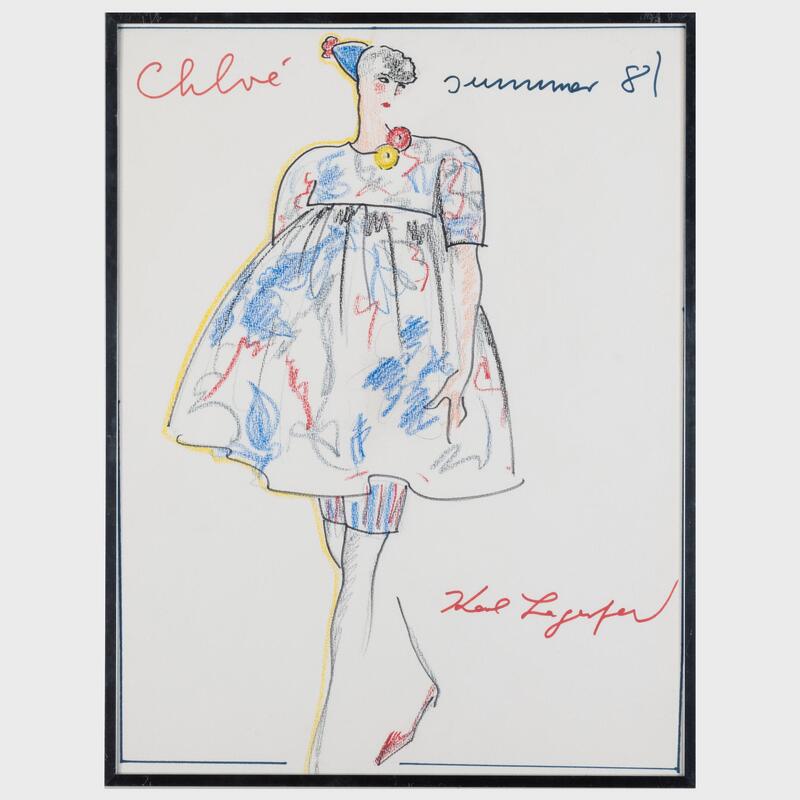 Appraisal: Attributed to Karl Lagerfeld - Design for Chlo Ink and