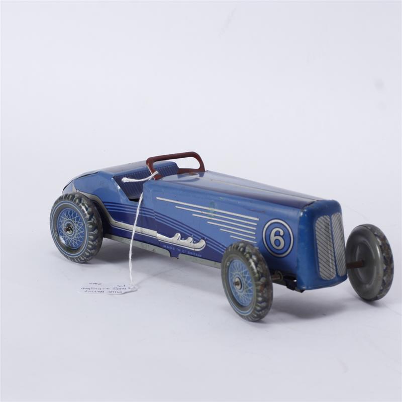 Appraisal: Tin Windup Blue Mettoy Race Car Made in England L