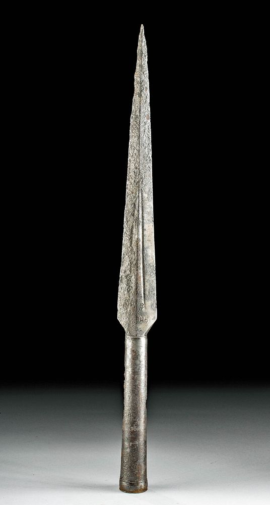 Appraisal: Viking Iron Socketed Spear Tip Northern Europe Viking or Norse