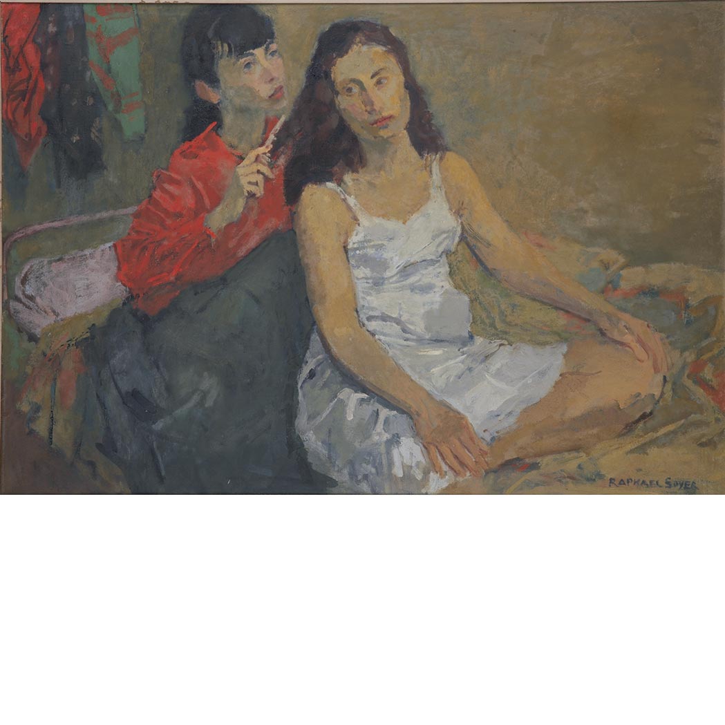 Appraisal: Raphael Soyer American - Roommates Signed Raphael Soyer lr titled