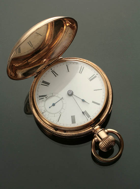 Appraisal: Victorian Gentleman's Tested -Karat Yellow-Gold Manual-Wind Hunting Case Pocket Watch