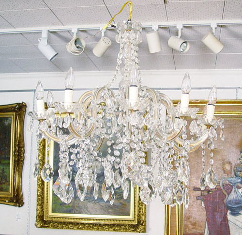 Appraisal: MARIA THERESA CRYSTAL CHANDELIER A most elegant light chandelier bent