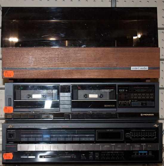 Appraisal: United audio turntable Pioneer double cassette deck JVC receiver and