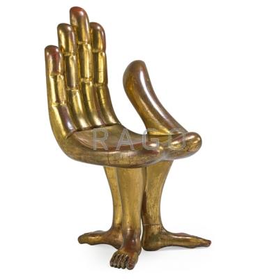 Appraisal: PEDRO FRIEDEBERG b Hand and Feet chair Mexico s Carved