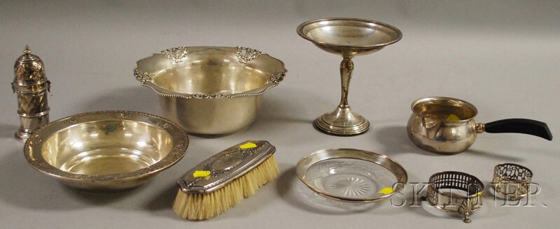 Appraisal: Small Group of Mostly Sterling Silver and Silver-mounted Tableware a