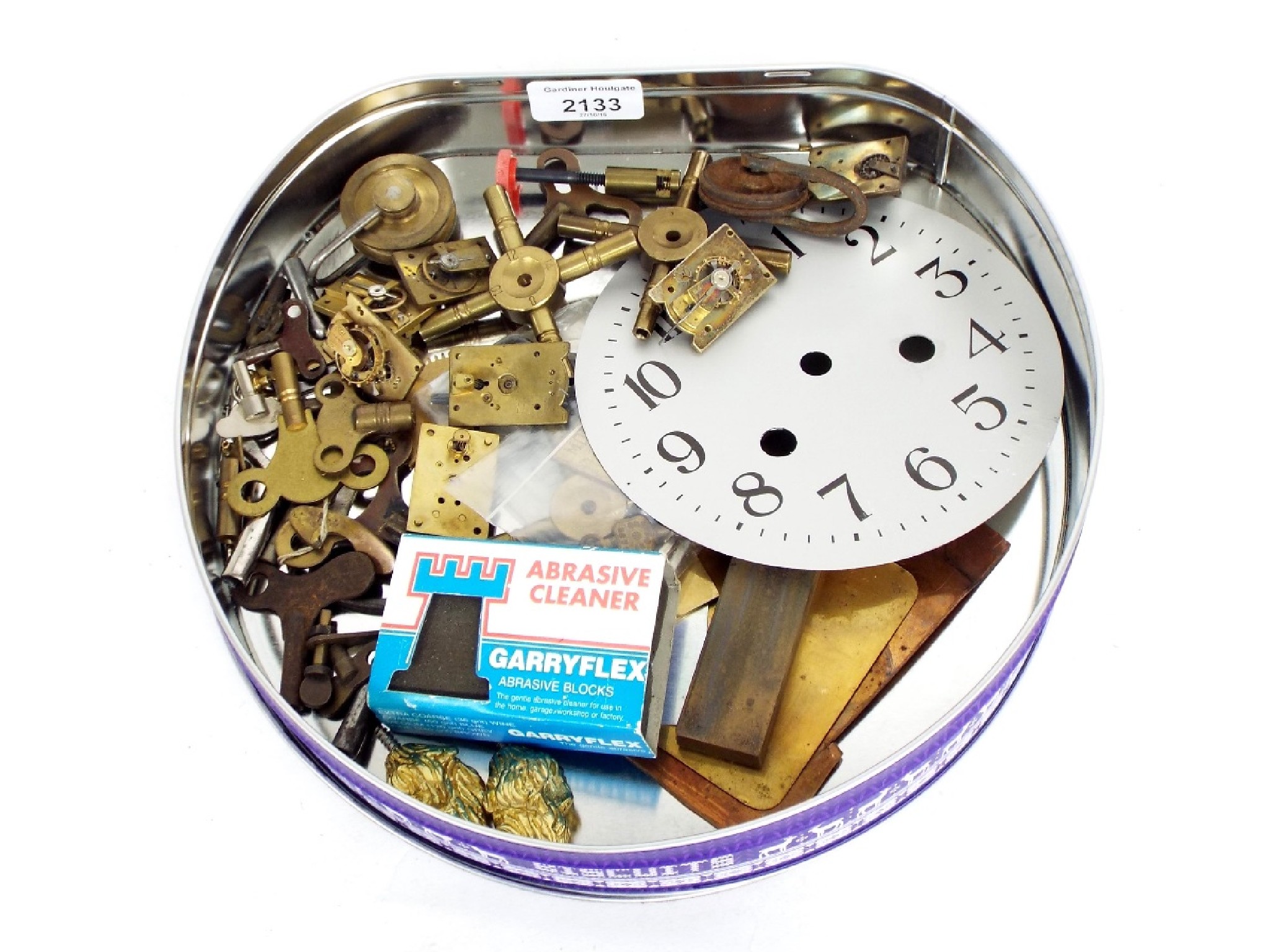 Appraisal: Box of assorted clock keys together with a selection of