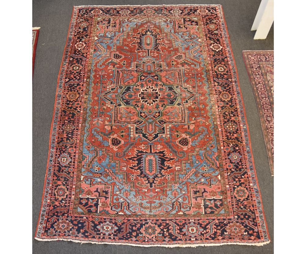 Appraisal: Antique Room Size Heriz-Karaja Antique room size Heriz-Karaja carpet with