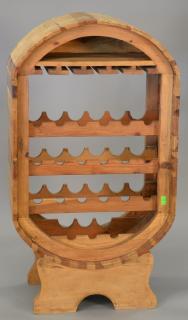 Appraisal: Custom pine wine rack ht wd Custom pine wine rack