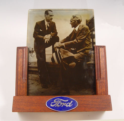 Appraisal: GLASS PHOTO OF HENRY EDSEL FORD Photograph on glass of