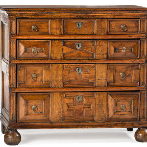 Appraisal: A William and Mary Style Chest of Drawers th Century