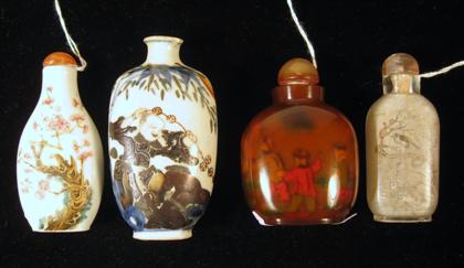 Appraisal: Four Chinese snuff bottles th th century