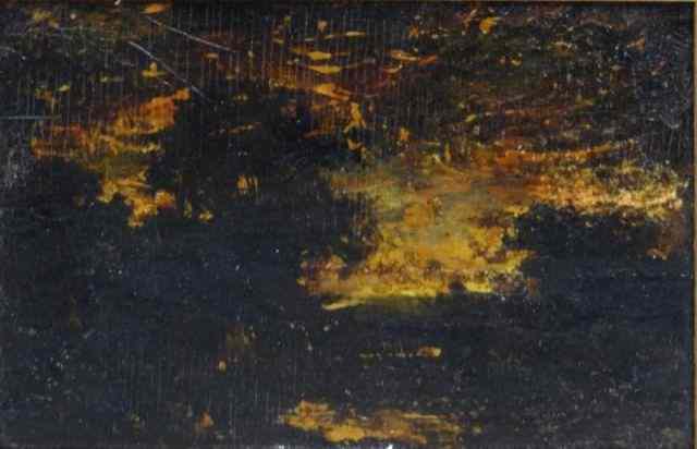 Appraisal: BLAKELOCK Ralph Albert O B Sunset Landscape Not apparently signed