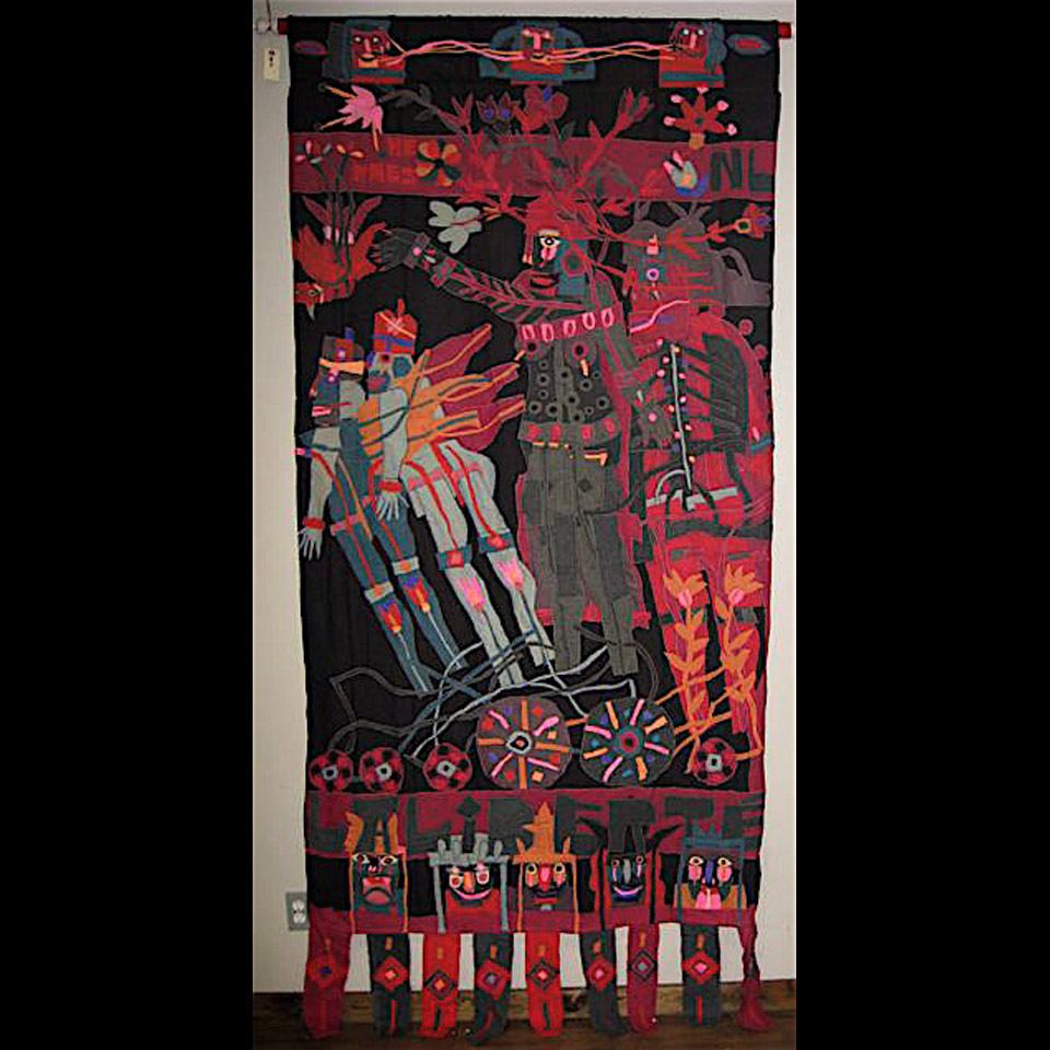 Appraisal: NORMAN LALIBERTE - CANADIAN HERMES CLOTH TAPESTRY - Titled and