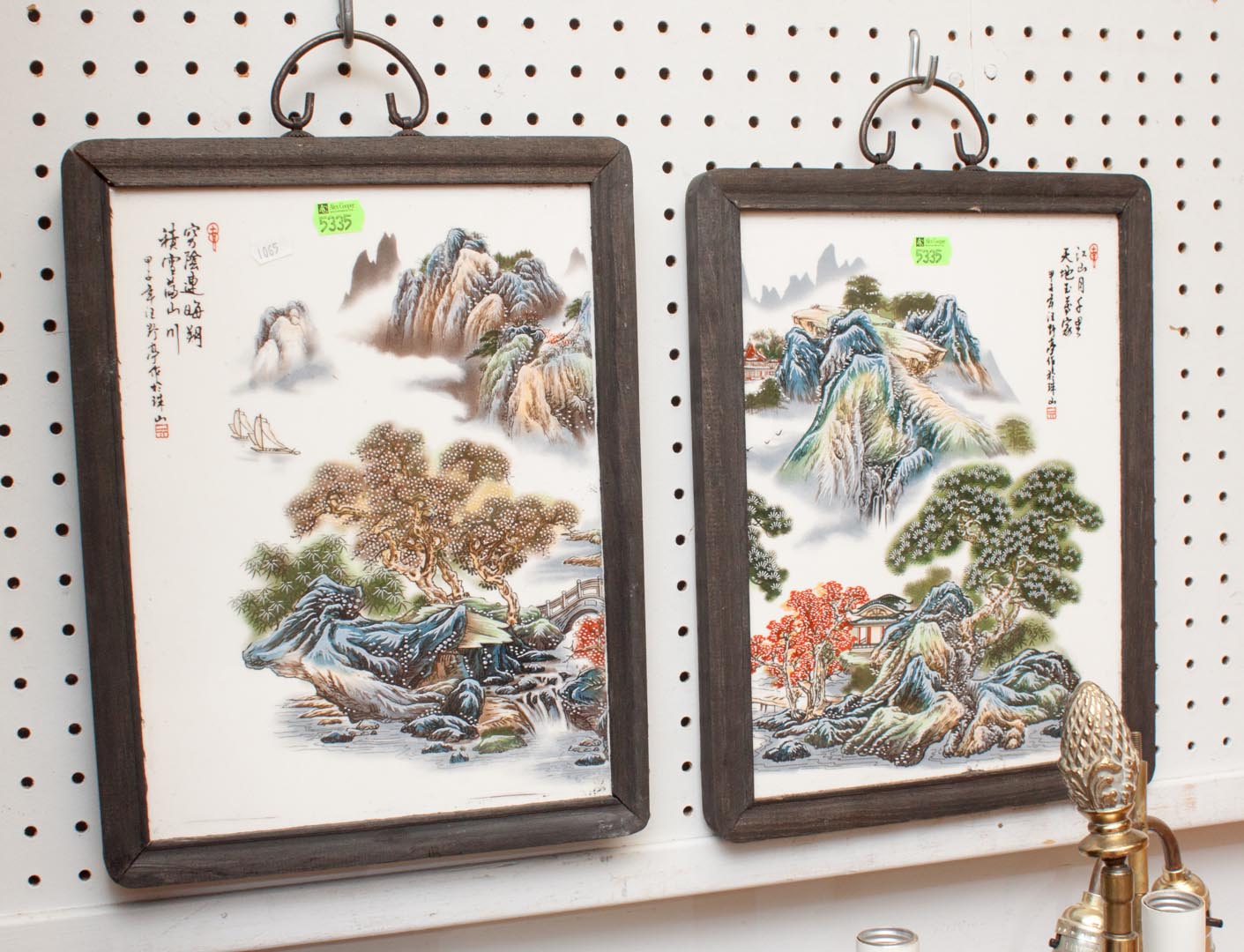 Appraisal: Pair of Chinese porcelain plaques framed