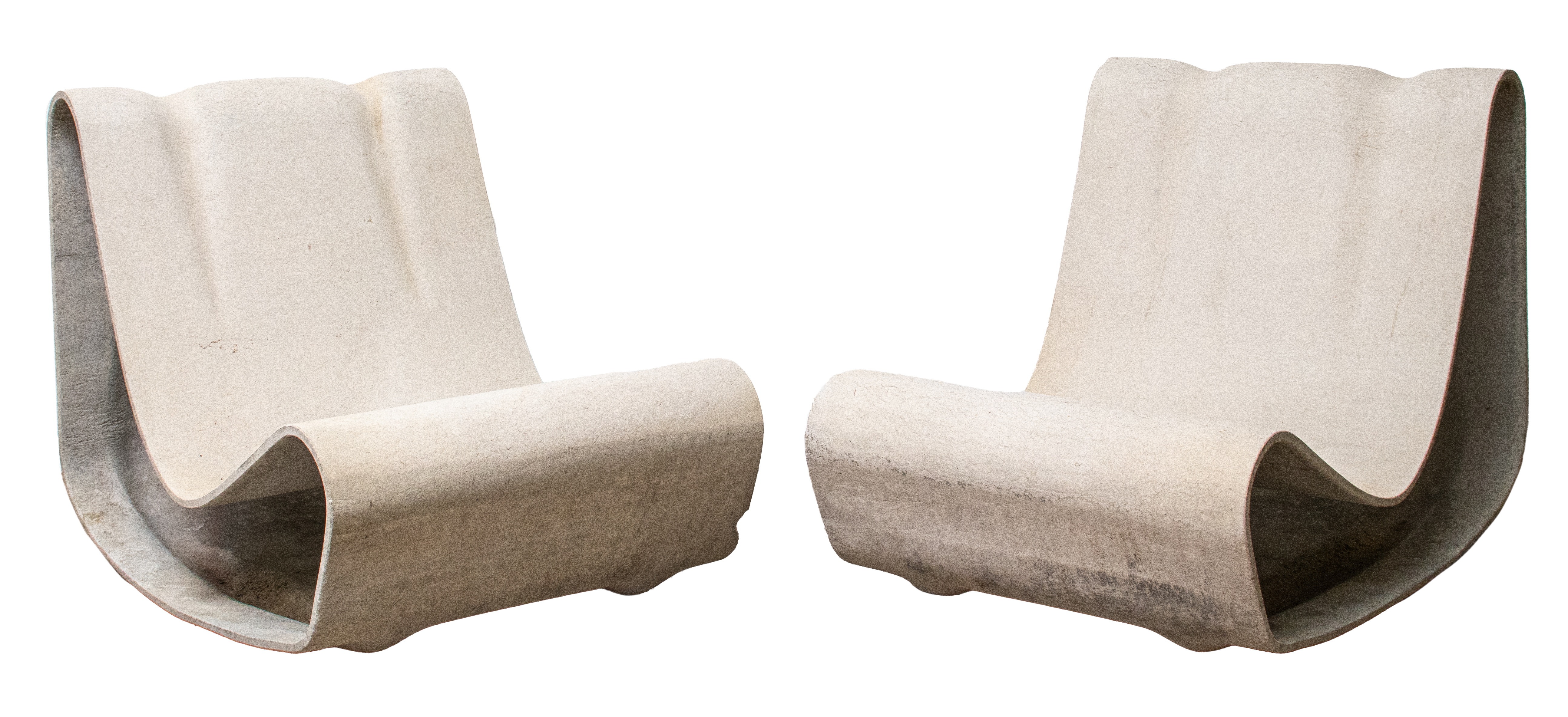 Appraisal: WILLY GUHL 'LOOP' CEMENT LOUNGE CHAIRS PAIR Willy Guhl pair