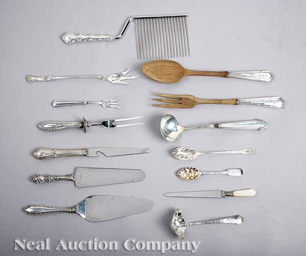 Appraisal: Miscellaneous American Sterling Silver Flatware mostly serving pieces by various