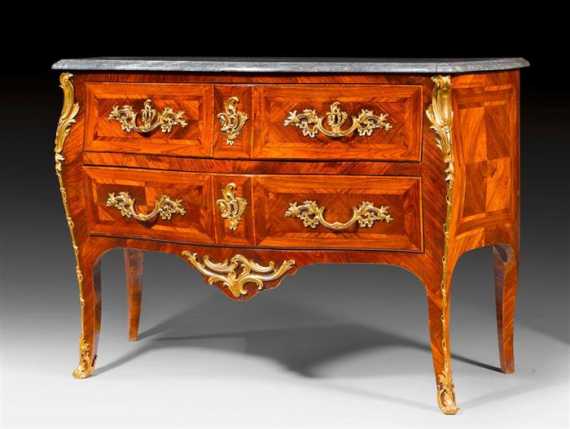 Appraisal: COMMODE Louis XV stamped LARDIN Andre Antoine Lardin maitre Paris