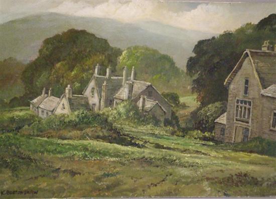 Appraisal: Keith Burtonshaw two oils on board of unknown English cottages