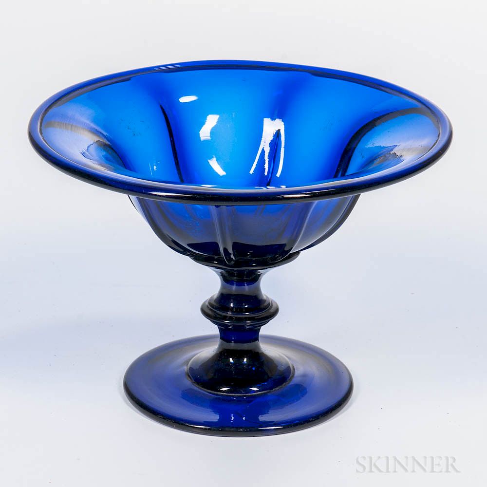 Appraisal: Cobalt Blue Pittsburgh Glass Compote Cobalt Blue Pittsburgh Glass Compote