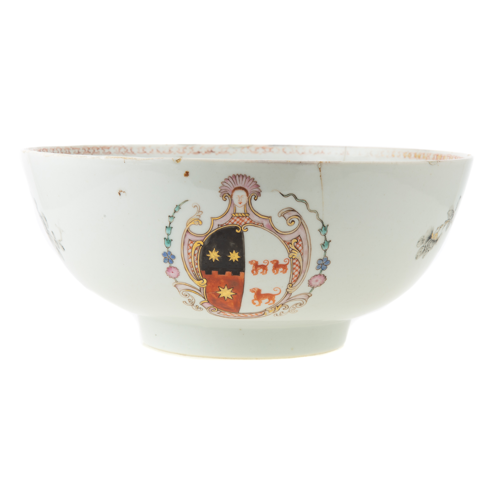 Appraisal: CHINESE EXPORT ARMORIAL BOWL Circa - footed bowl with en