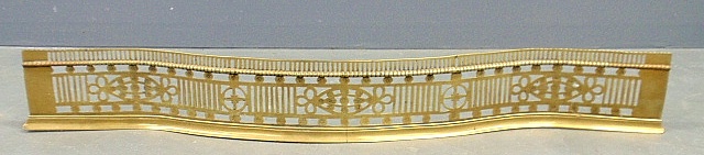 Appraisal: - Delicate pierced brass serpentine fire fender c h x