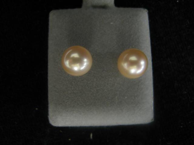 Appraisal: Pearl Stud Earrings to mm golden k posts