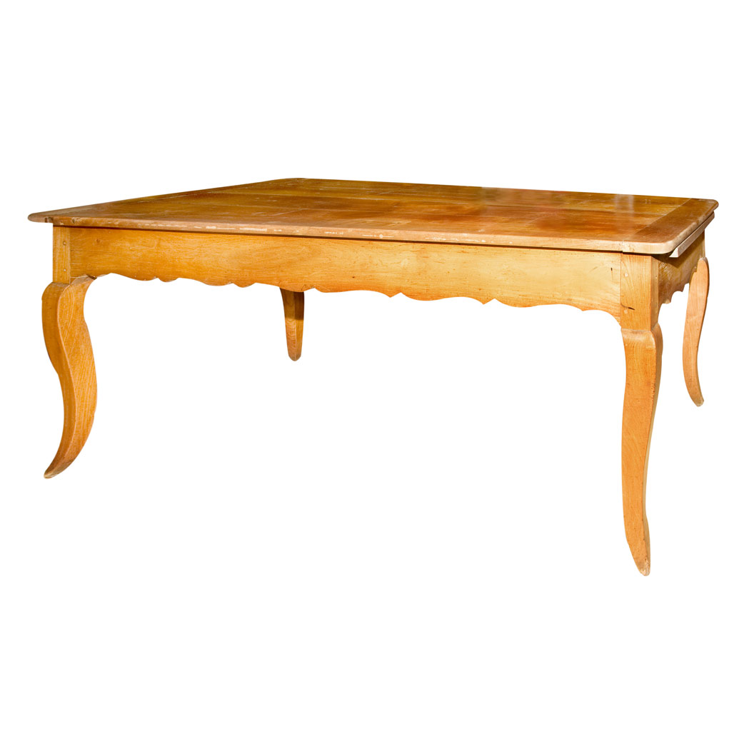 Appraisal: Provincial Louis XV Style Cherry Farm Table th th Century